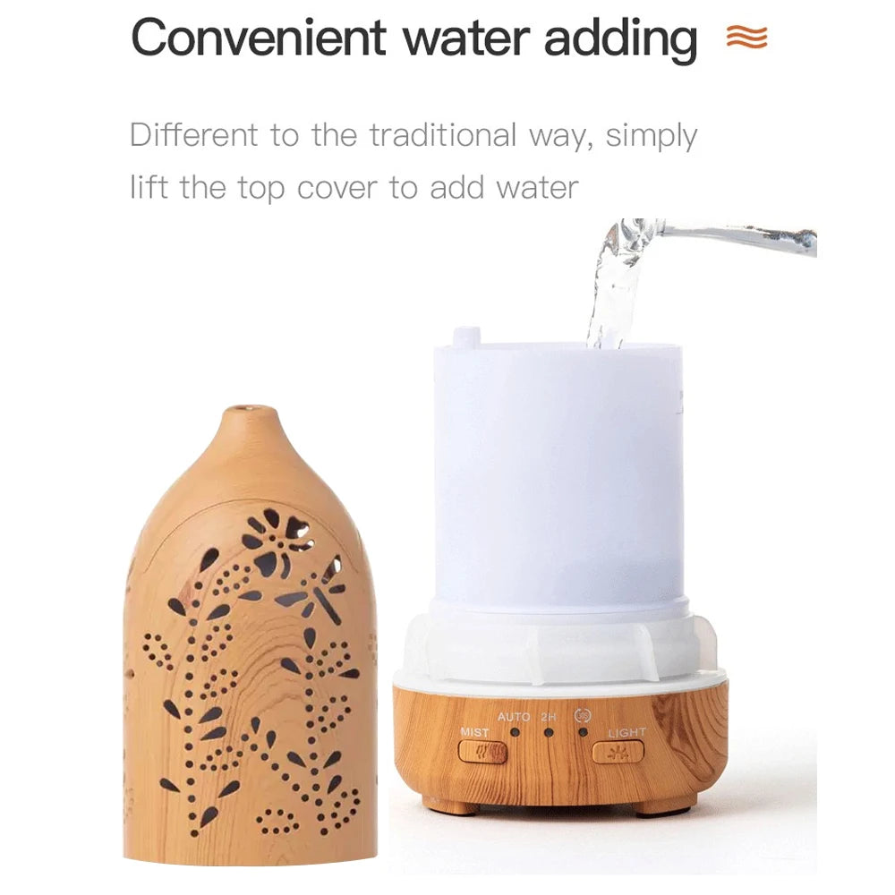 Lavender Hollow Ultrasonic Aromatherapy Diffuser  7 Color LED Lights, Quiet & Auto Shut Off