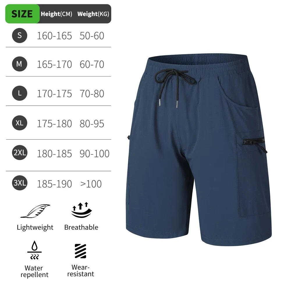 MTB Shorts Summer Men Cycling Shorts 2 in 1 Mountain Bike Padded Shorts Double Layer Downhill Bike Quick Dry Short Pants