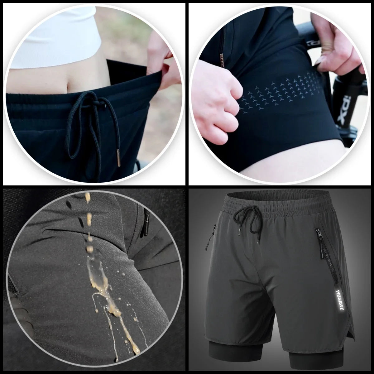 MTB Shorts Summer Men Cycling Shorts 2 in 1 Mountain Bike Padded Shorts Double Layer Downhill Bike Quick Dry Short Pants