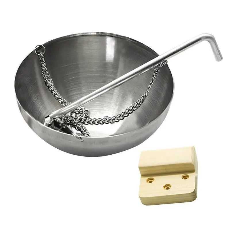 SPA Sauna Aromatherapy Oil Bowl Steam Stainless Steel Sauna Bowl Aroma Cup Essential Oil Heating pot Sauna Room Necessary Access