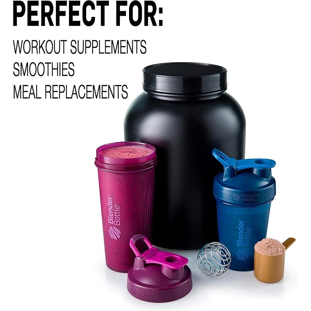 28oz Shaker Bottle Protein Shakes Smoothies Supplements Leak-proof Lid Wide Mouth Easy Carrying Measurements in Ounces