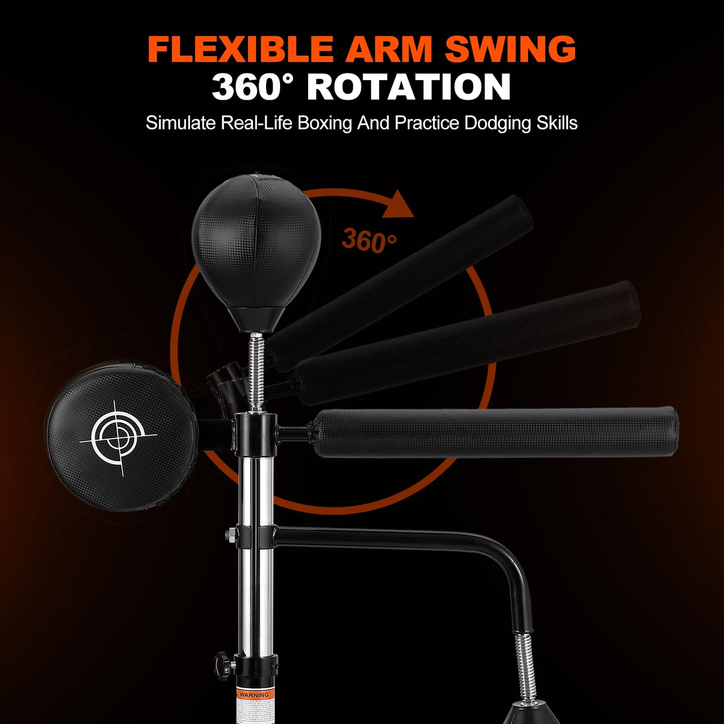 5 in 1 Punching Bag with Stand for Adult & Kids, Freestanding Speed Bag Hitting Target Heavy Kickboxing Bag, Adjustable Height
