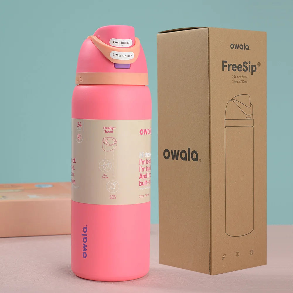 Insulated Stainless Steel Water Bottle with Straw, BPA-Free Sports Water Bottle, Great for Travel, 24Oz/32 Oz,