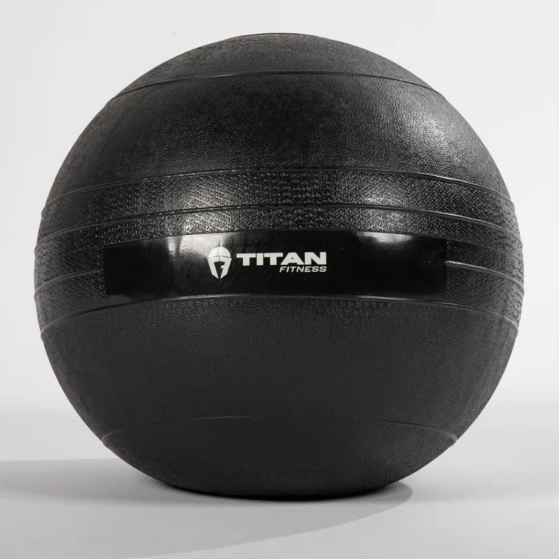 Titan Fitness 55 LB Rubber Slam Ball, Dead Weight Ball Absorbs Impact, Minimal Bounce, Textured Surface