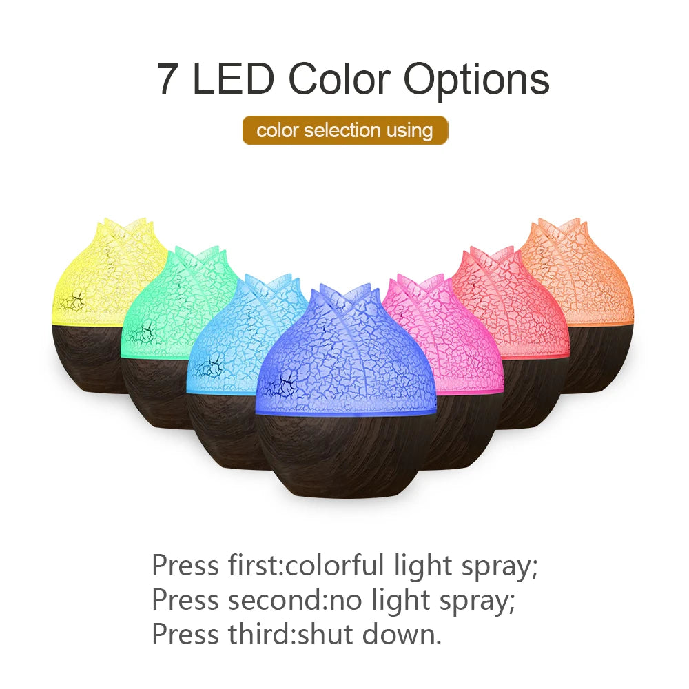 Sleek Modern Humidifier  Touch-Activated LED Diffuser, 130ml Compact USB Design for Minimalist Bedrooms or Desks