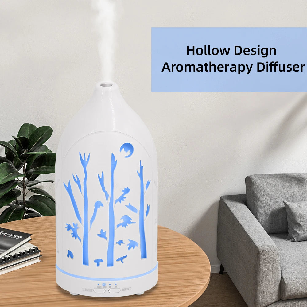 Aromatherapy Diffuser  7 Colors, 3 Oils, Auto-Off & Silent Operation  Perfect for Home & Office