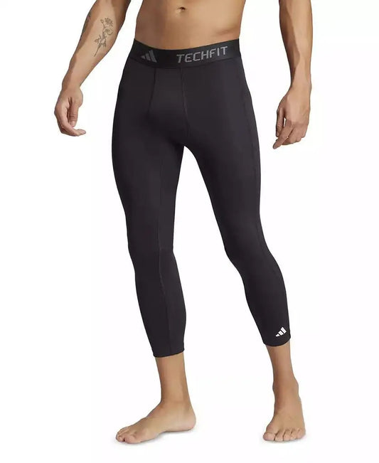 Men's Techfit Compression Tights 3/4-Length Breathable Gym Fitness Training Sportswear Breathable Sweatpants