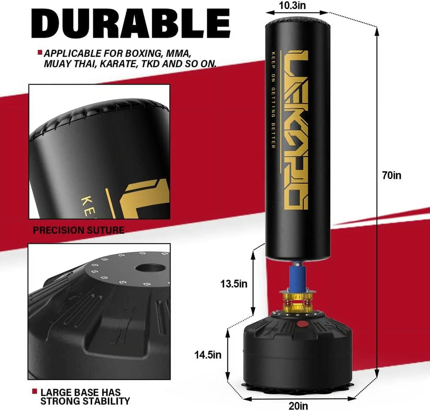 Standing boxing post with gloves, home fighting training sandbag, boxing bag with suction cup, holiday gift for sports men