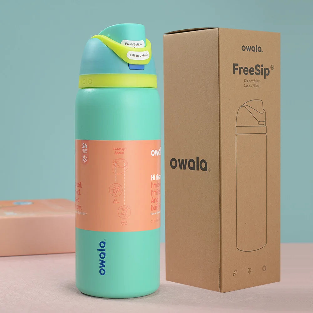 Insulated Stainless Steel Water Bottle with Straw, BPA-Free Sports Water Bottle, Great for Travel, 24Oz/32 Oz,