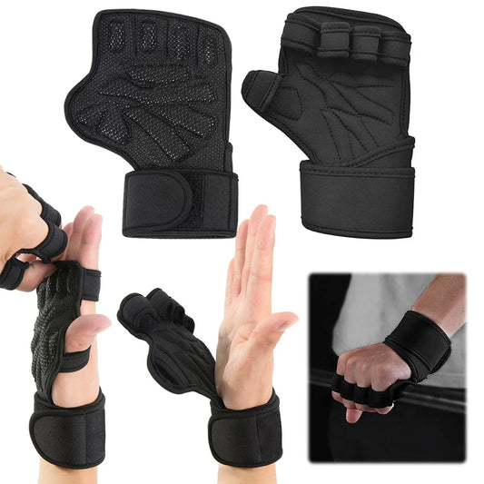 1-4Pairs Weight Lifting Training Gloves with Wrist Support Workout Gloves Adjustable Neoprene Gym Gloves Non Slip for Men Women