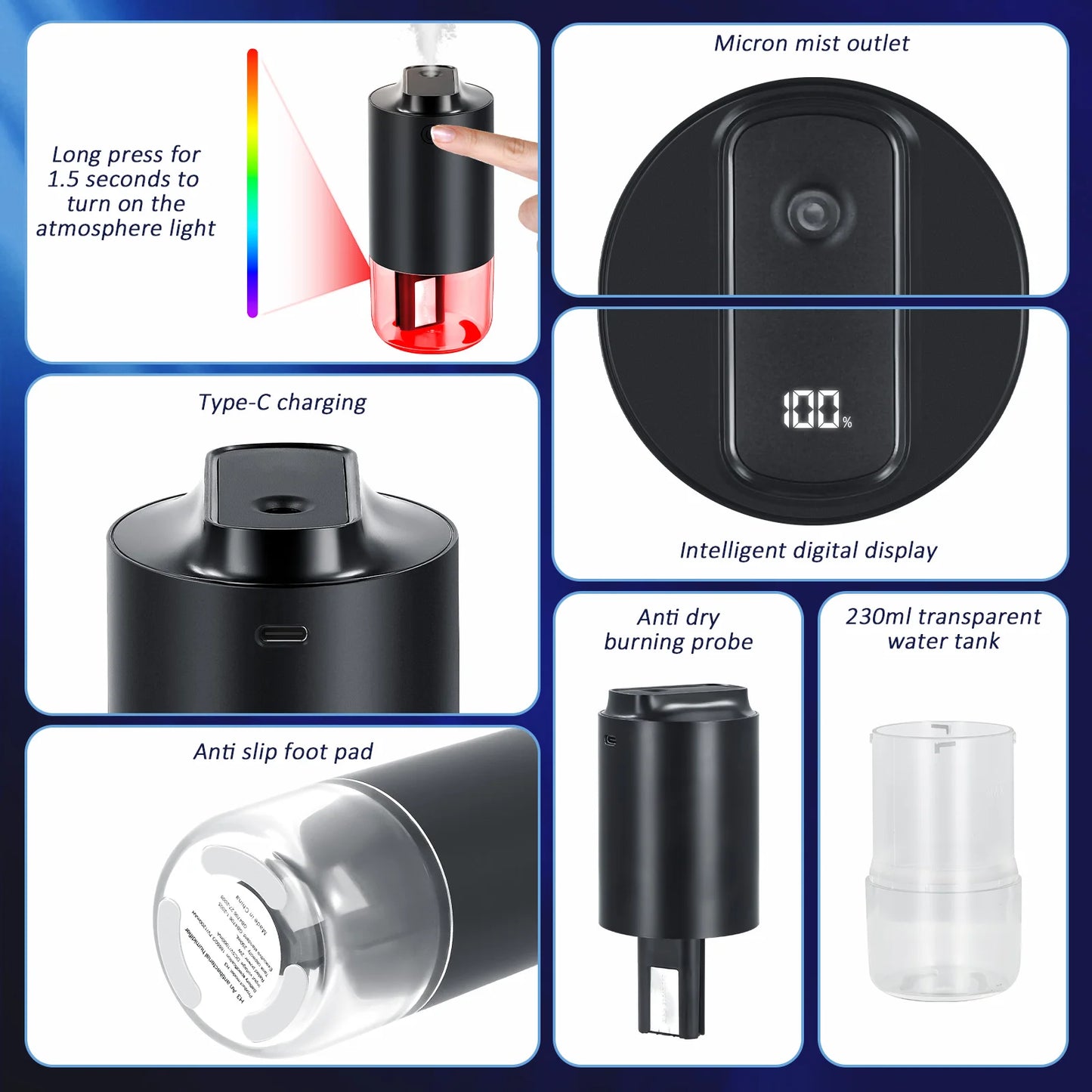 Car Electric Air Diffuser Aroma Car Air Vent Humidifier Mist Aromatherapy Car Air Freshener For Removing Odors Car Accessories