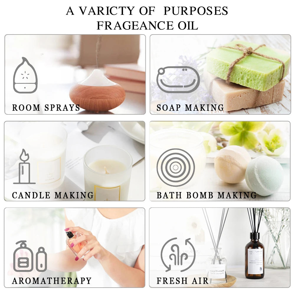 100ML Premium Aromatic Essential Oil For Humidifiers Diffuser Burner DIY Soaps Candle Fast Shipping 1pcs