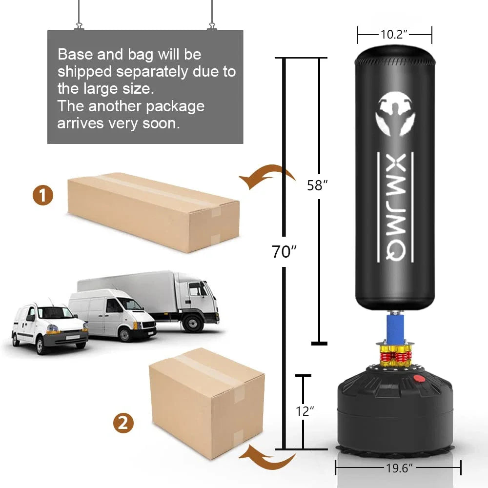 Standing boxing post with gloves, home fighting training sandbag, boxing bag with suction cup, holiday gift for sports men