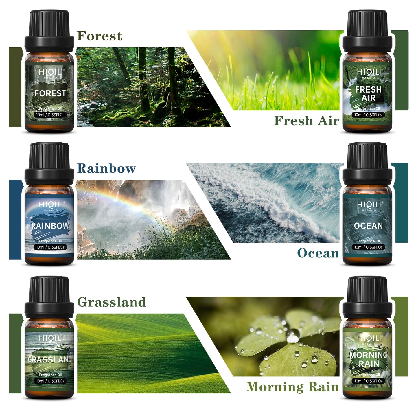 Fragrance Oils Set-Nature Theme | TOP 6 Gift Set Use For Aromatherapy,Diffuser,Humidifier,Candles | Car,Home,Hotel,Trave