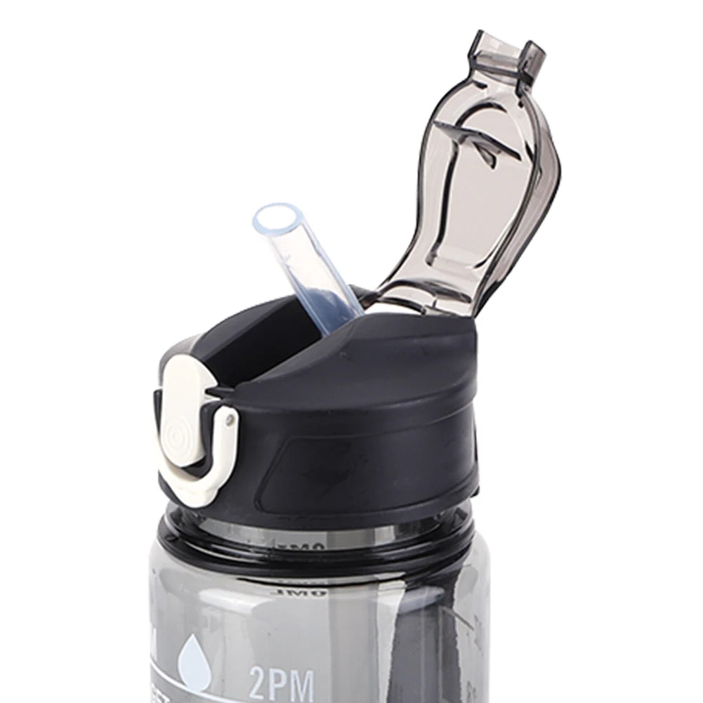 800ml Sports Water Bottle Leakproof Outdoor Travel Bottle Large Capacity Motivational Drinking Bottle for Outdoor Sports