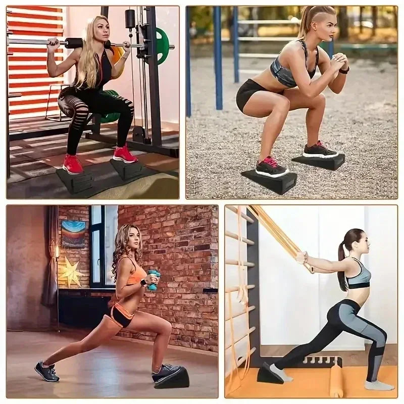3pcs Yoga Wedge Stretch Slant Boards Adjustable Bricks Squat Wedge Blocks For Exercise Gym Fitness Yoga Accessories Pilates ring