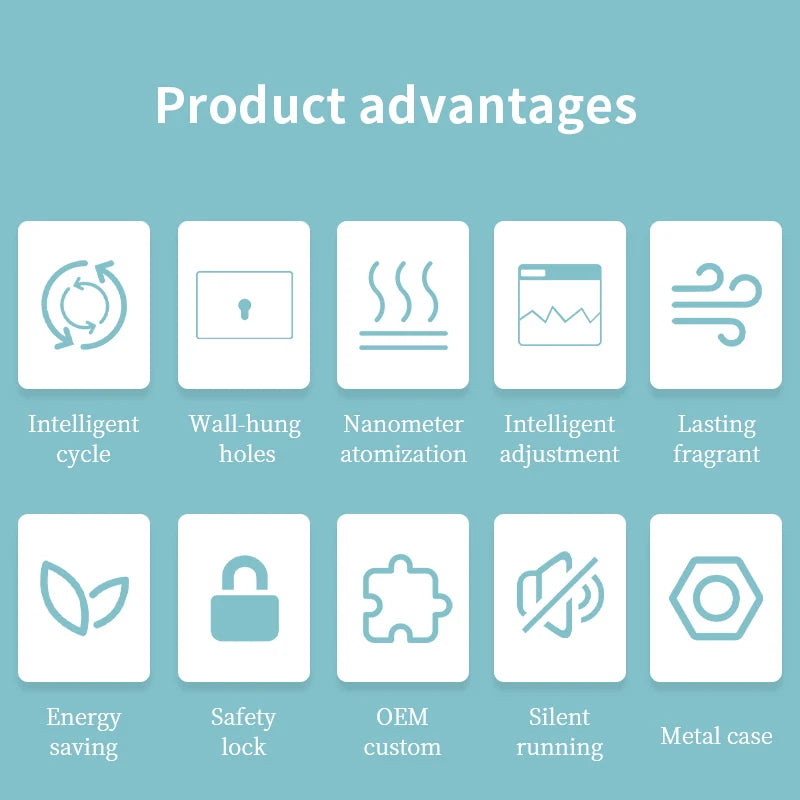 Namste Hvac 3000m³ Aroma Essential Oil Diffuser Electric Aromatic Oasis Smart Timing Fragrance Diffuser Home Freshener Device