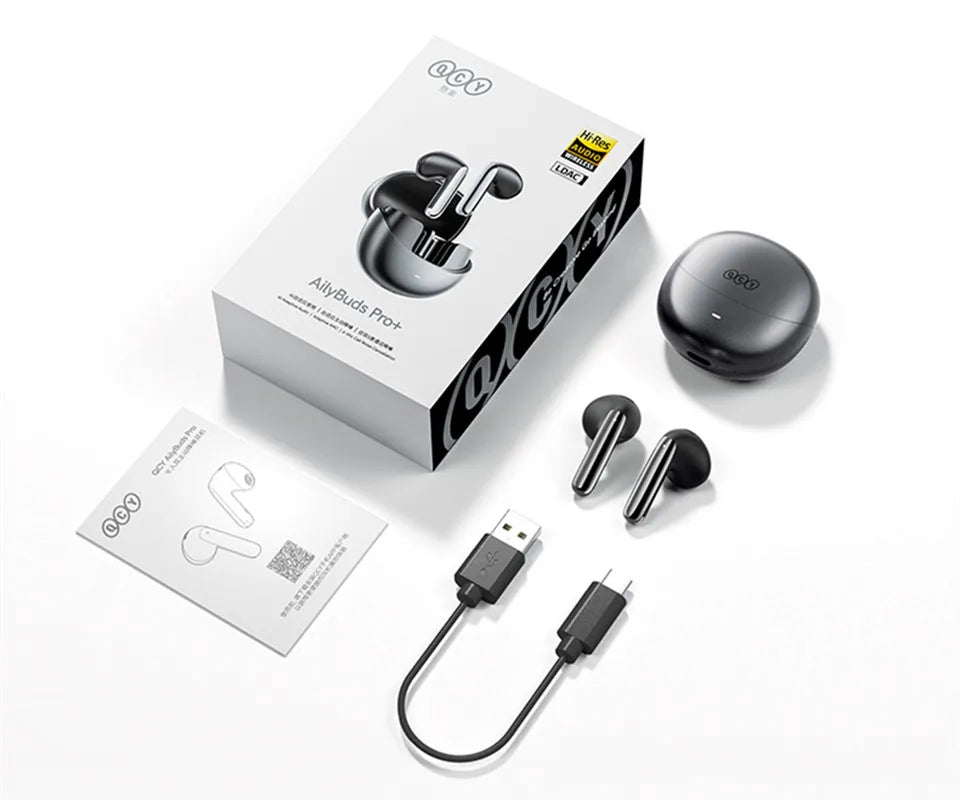 Wireless Earphone Hi-Res Audio with LDAC Bluetooth 5.3 Earbuds 6 Mic AI HD Call Multipoint Connection