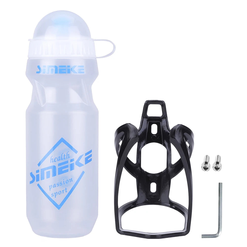 610ml Lightweight Drinking Bottle with Holder Mountain Road Bike Bottle Portable Water Cup for Fitness Riding Camping Hiking
