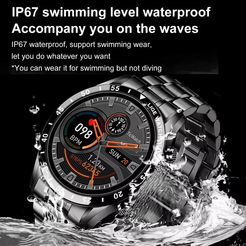 Smart Watch Men Fashion Full Touch Luxury Bluetooth Call Smart Watches Men Waterproof Sport Fitness Smartwatch For Men 2025