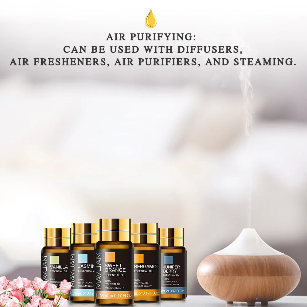 28pcs Pure Natural Essential Oils Gift Set For Humidifier Diffuser Lavender Vanilla Sage Jasmine Rose