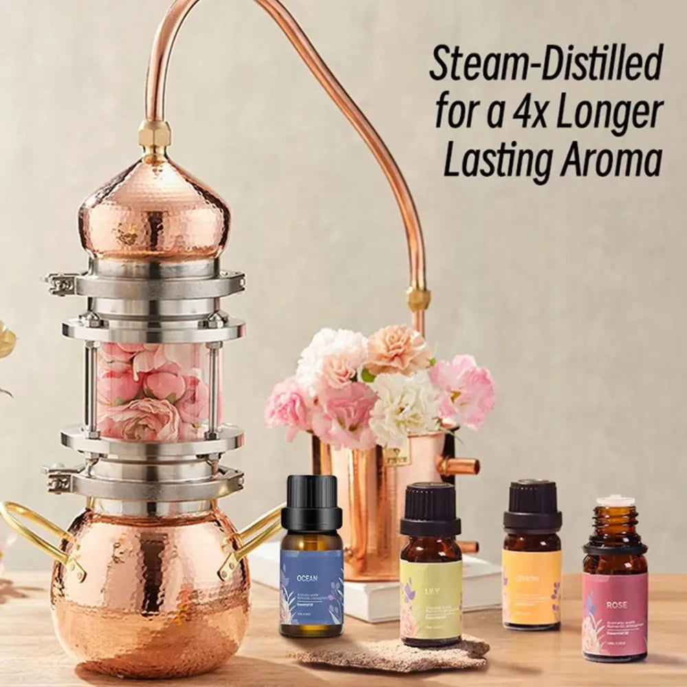 Diffuser For Home Ultimate Aromatherapy Experience  6 Piece Luxury Essential Oil Kit for Diffusers w/ Premium Scents (Lily/Jasmi