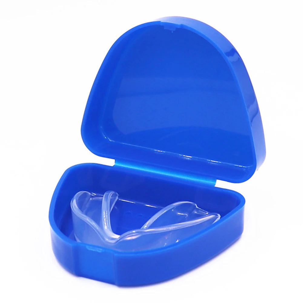 4Pcs Mouth Guard with Storage Case Anti-Grinding Teeth Protection Stop Bruxism Sports Mouth Guard for Teeth Clenching at Night