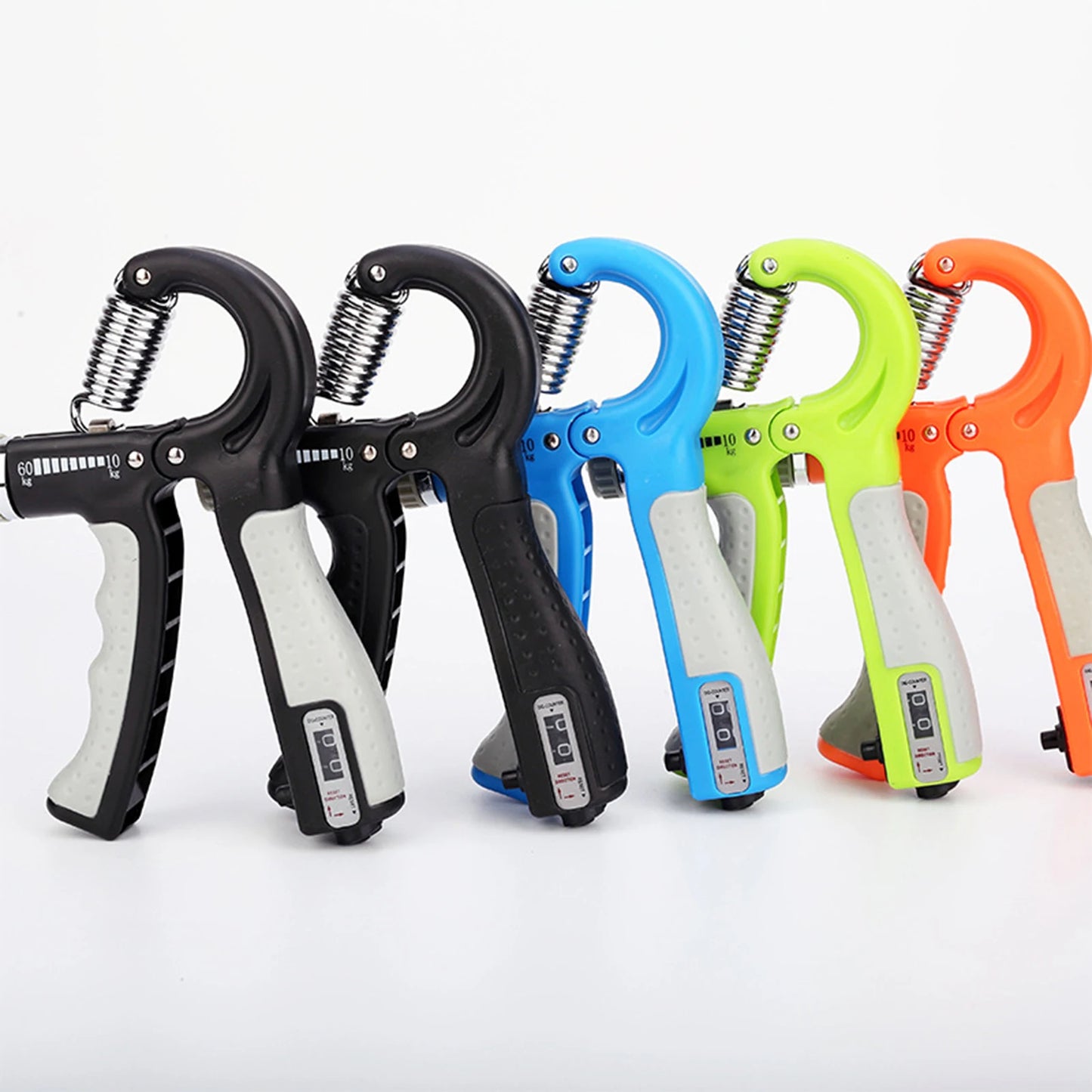 1Pc Hand Gripper with Counter R-Shape Non-slip ABS Hand Gripper Adjustable Resistance Forearm Strength Trainer Fitness Equipment