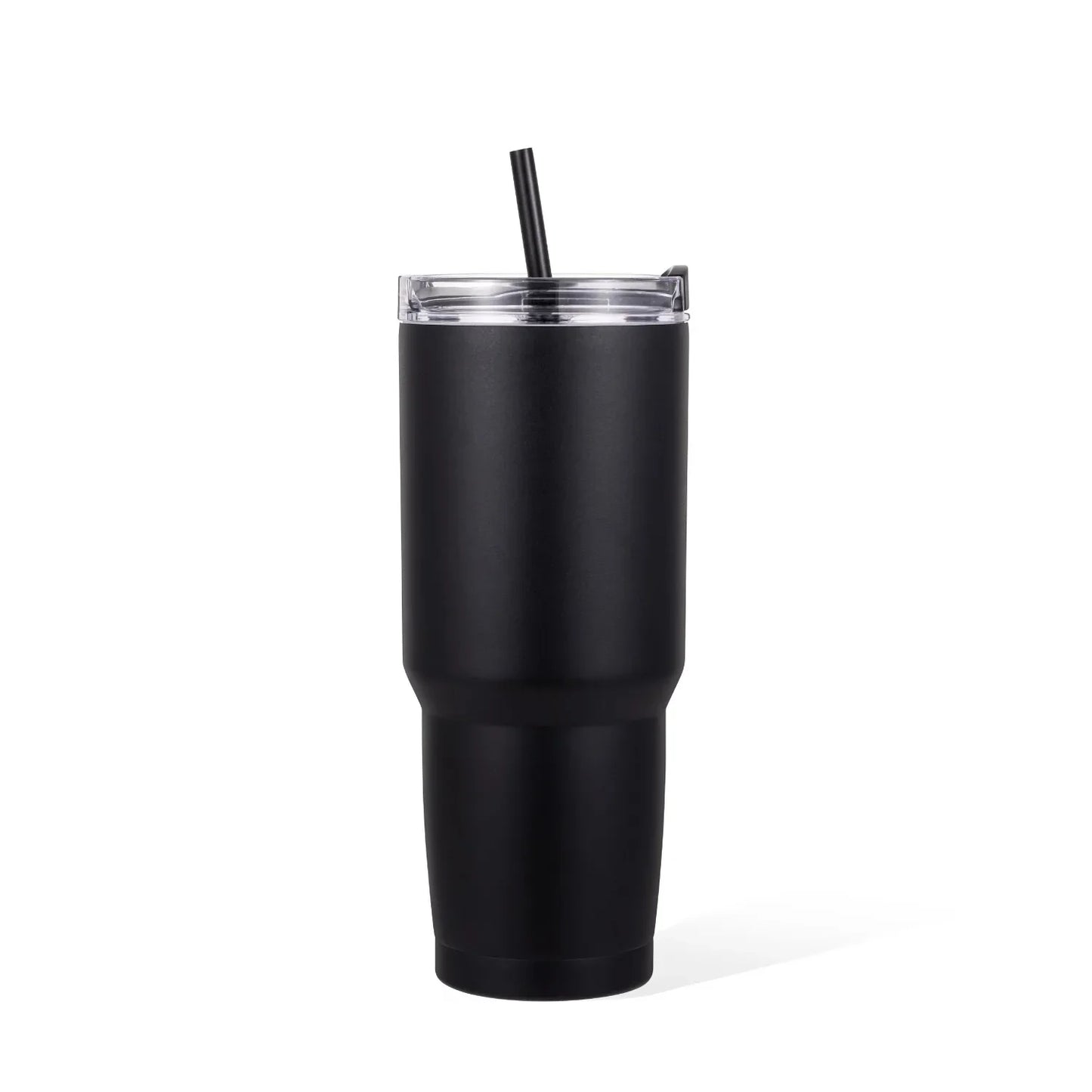 30 fl oz Stainless Steel  Tumbler,  2 in 1 Function Lid, Black Color