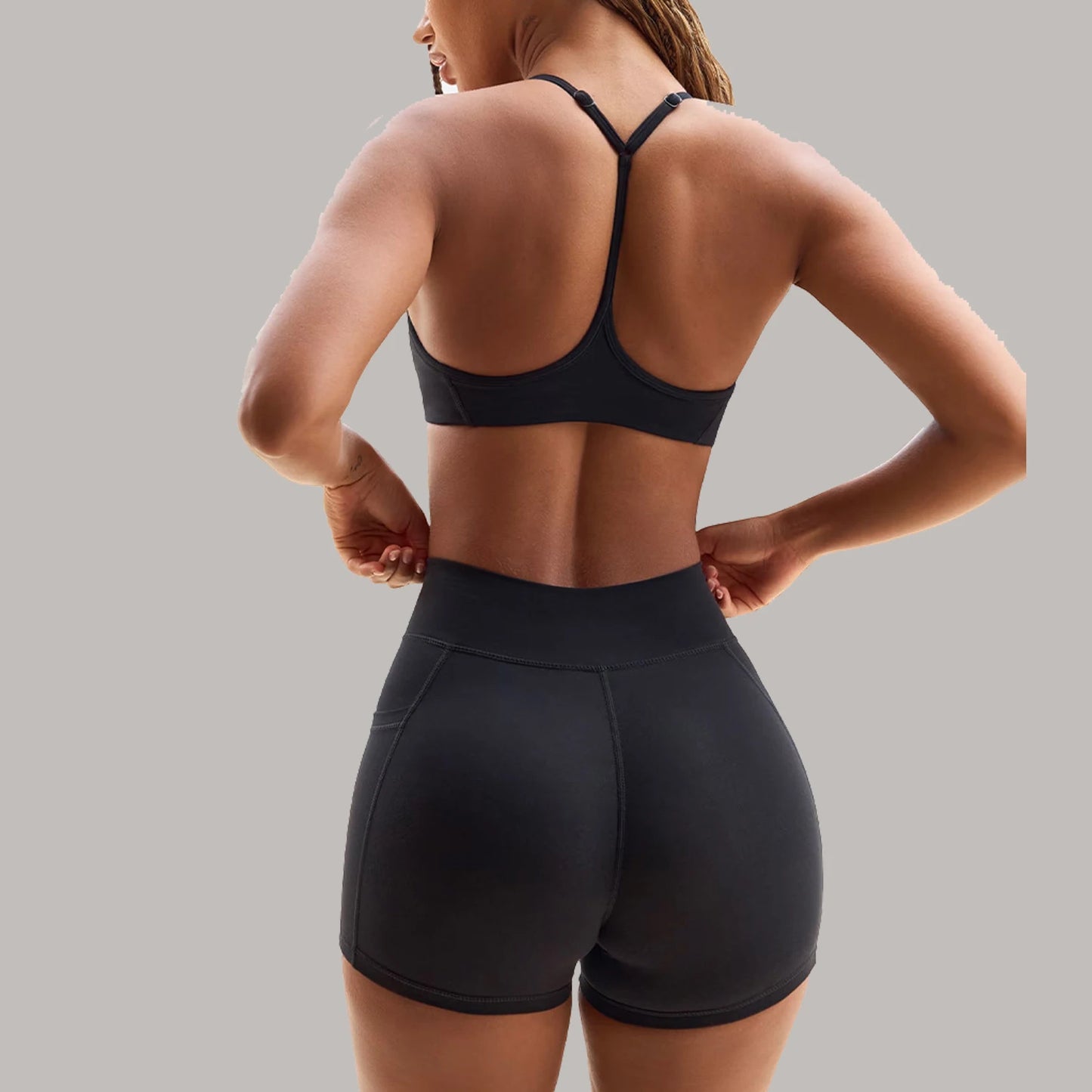 Yoga Set 2PCS Sportswear Workout Clothes Women Tracksuit Gym Legging Fitness Bra High Waist Shorts Sports Suits Athletic Wear