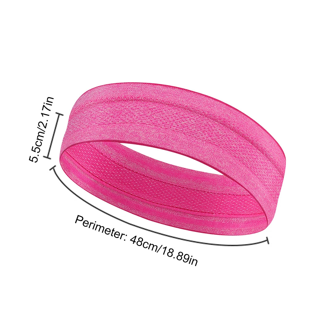 Sports Headband Elastic Hair Wrap Moisture Wicking Workout Sweat Bands Anti Slip Breathable for Yoga Tennis Basketball