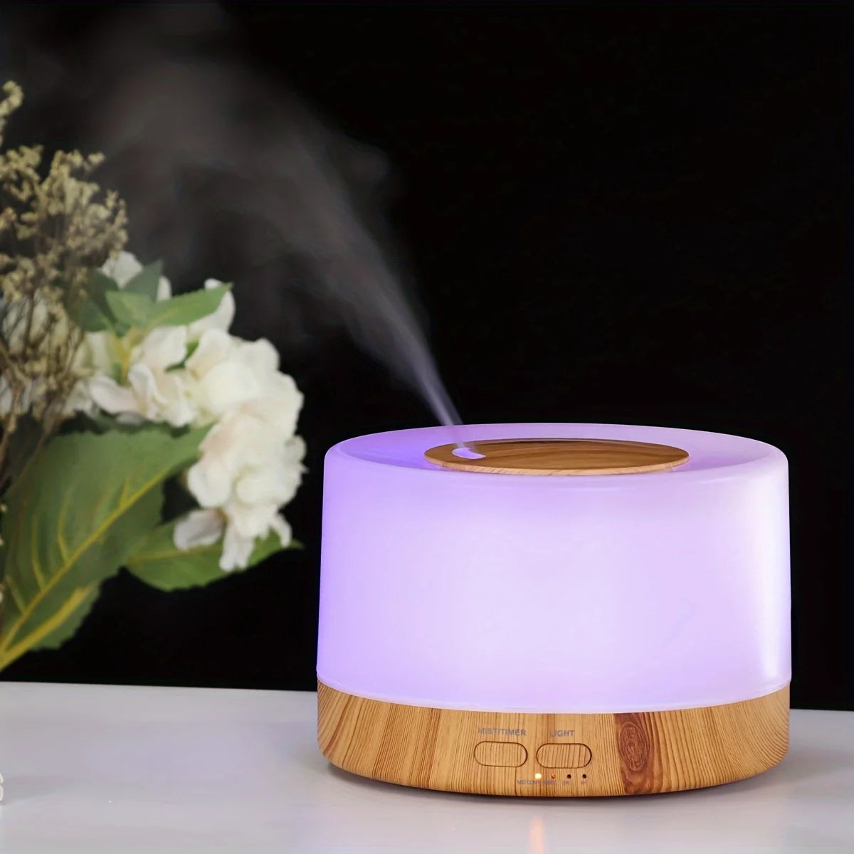 Diffuser Essential Oil Diffuser  Cool Mist Air Diffuser With Remote Control  With USB C Power Cord  4 Timers  7 LED Color Changi