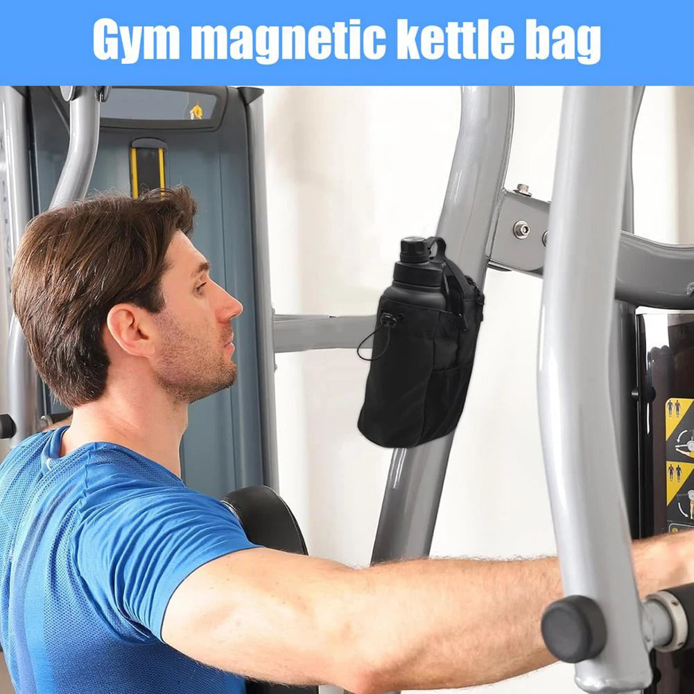 Magnet Water Bottle Pouch Waterproof Phone Holder Crossbody Bag Large Capacity Fitness Water Cup Bag Travel Fitness Accessories