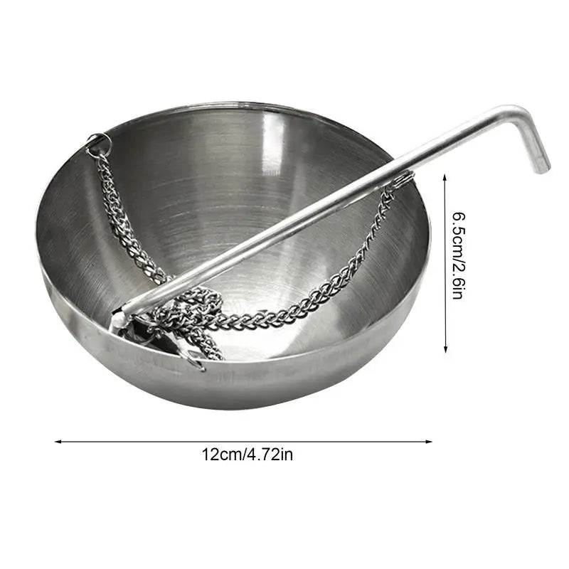 SPA Sauna Aromatherapy Oil Bowl Steam Stainless Steel Sauna Bowl Aroma Cup Essential Oil Heating pot Sauna Room Necessary Access