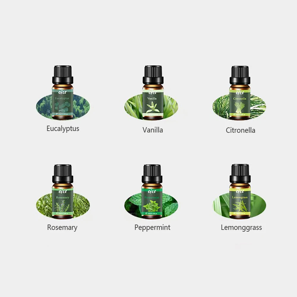 Diffuser For Home 6 piece set of 10ML Aromatherapy essential oil Home Room Fragrance Naturally freshens room diffuser fragrance