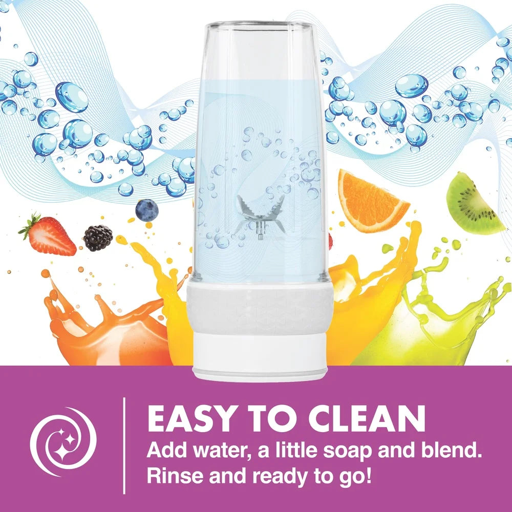 Portable Rechargeable Smoothie Blender Set with 6-point Stainless Steel Blades USB Charger BPA-free Bottle Juices Shakes Baby