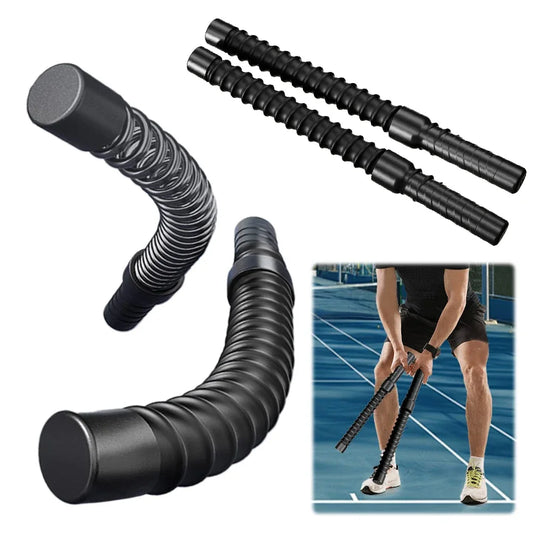2Pcs Strength Training Bar Non Slip Fitness Grip Bar Biceps Triceps Strengthener Spring Arm Strength Expander for Workout