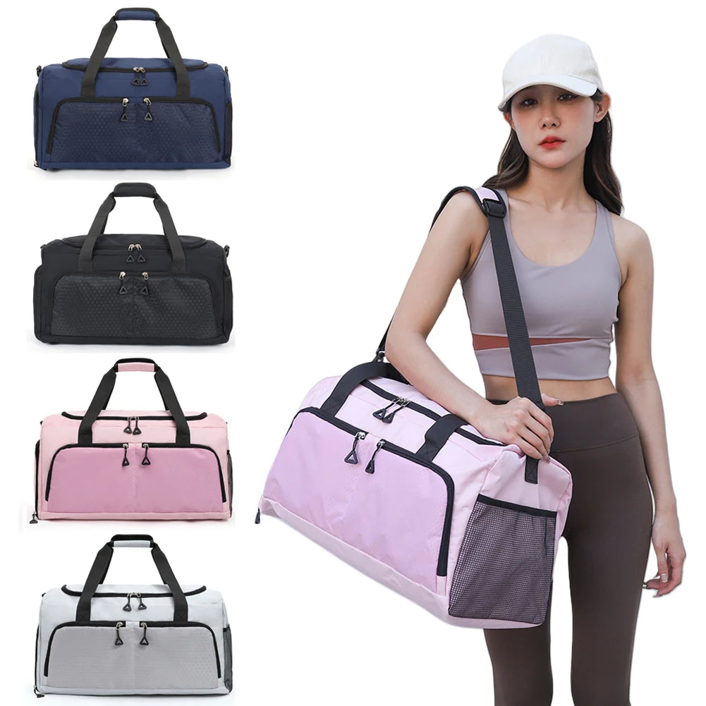 Travel Duffle Bag with Shoe Compartment and Wet Pocket Carry On Weekender Bag Large Duffle Bag for Travel Workout Sport