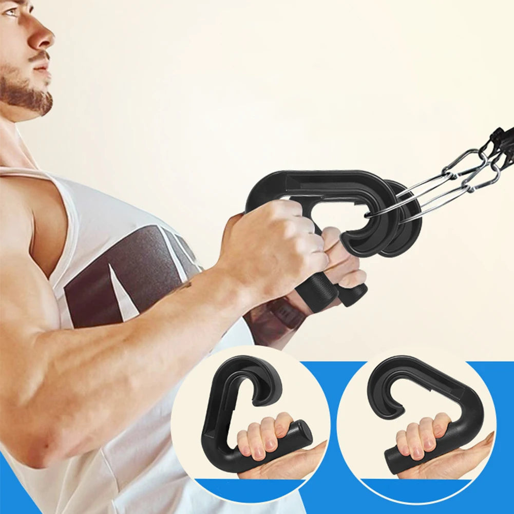 1/3Pair Fitness Grip Handle Hook Ergonomic Pulls Up Handle Non Slip Ergonomic Hooks Exercise Suspension Grip For Strength Train