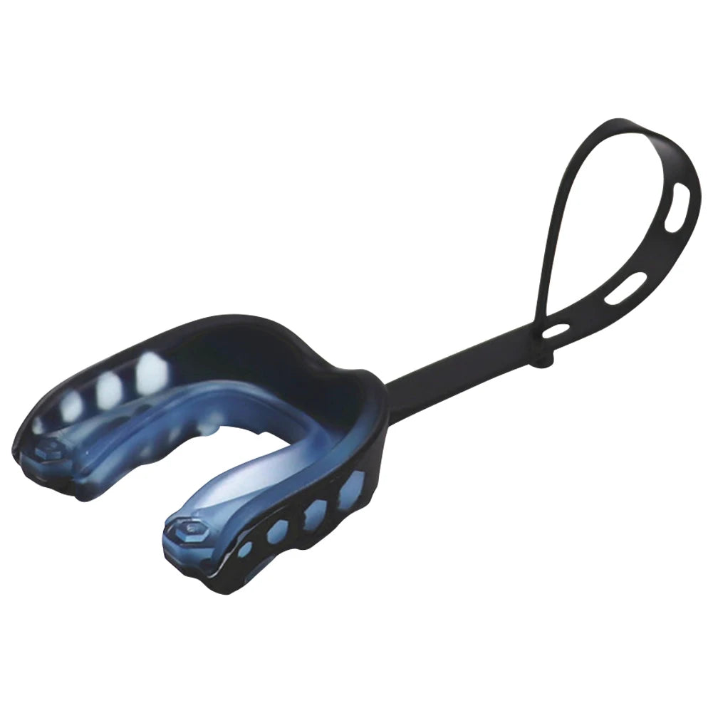 Sport Mouth Guard with Strap Anti-dislocation Teeth Protector Basketball Tooth Protection Tool for Basketball Football Rugby