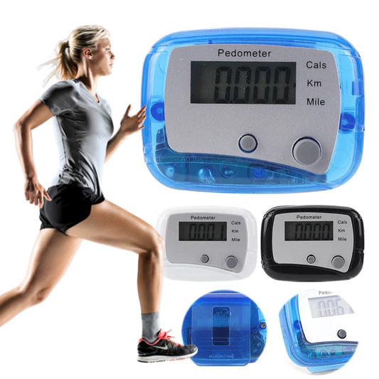 Walking Pedometer Clip On Step Counter Mile Kilometer Calorie Calculation Electronic Pedometer Step 0-99999 for Walking Running