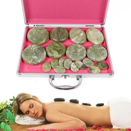 Hot Stones Massage Set 16/20/28Pcs Basalt Hot Stones with Heater Box for Home Salon Professional Relaxing Healing Pain Relief
