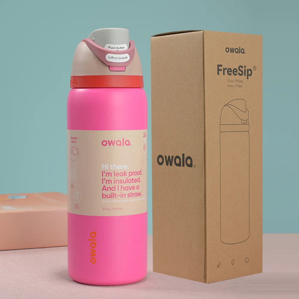 Insulated Stainless Steel Water Bottle with Straw, BPA-Free Sports Water Bottle, Great for Travel, 24Oz/32 Oz,