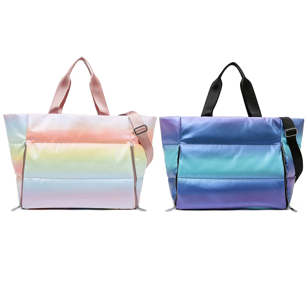 Sports Yoga Bag with Yoga Mat Holder Gym Tote Bag LightWeight Dry Wet Separation with Zipper&Handle Gym Essentials Accessories