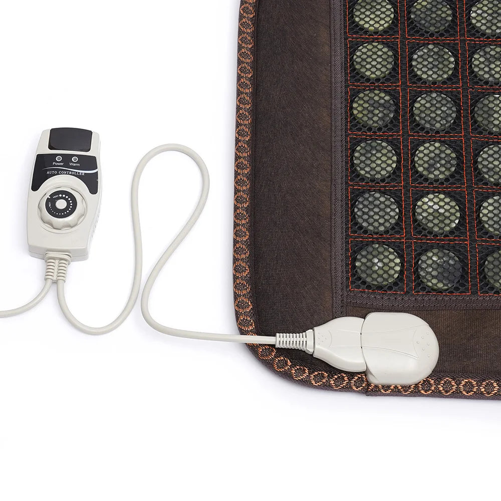 Far Infrared Heating Pad Natural Jade and Tourmaline Heating Mat Electric Stone Heating Mattress Full Body Relax