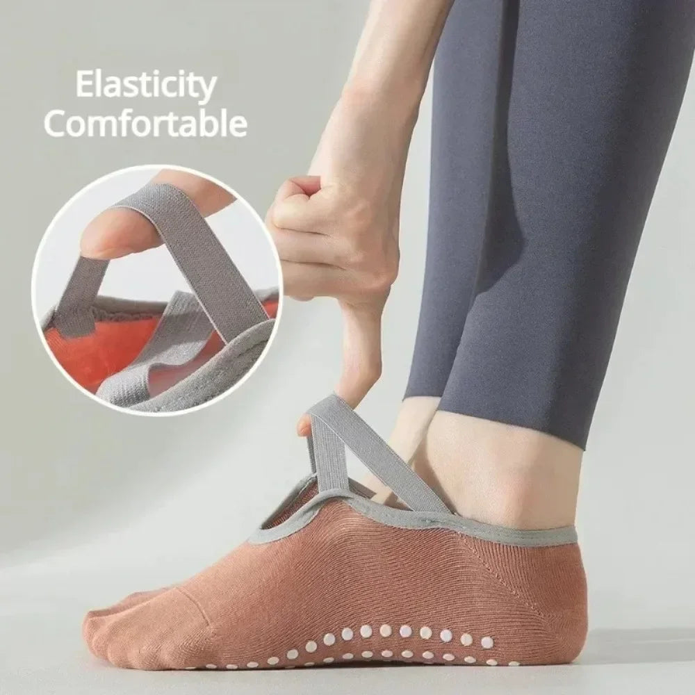 Yoga Sock Non-Slip Woman Socks Sports Fitness Pilates Silicone Breathable Summer Bandage Dance Ballet Solid Cycling Running