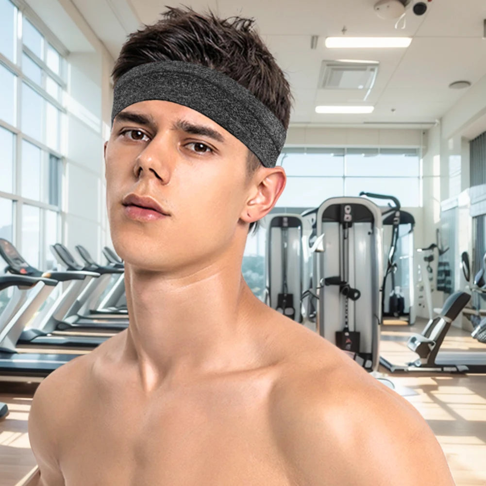 Sports Headband Fitness Hair Bands Moisture Wicking Running Headband Anti Slip Breathable for Yoga Tennis Basketball