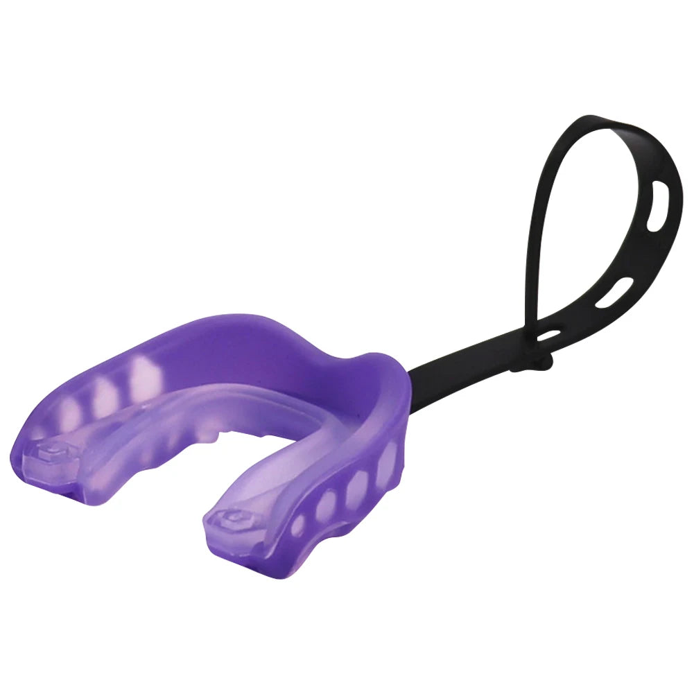 Sport Mouth Guard with Strap Anti-dislocation Teeth Protector Basketball Tooth Protection Tool for Basketball Football Rugby