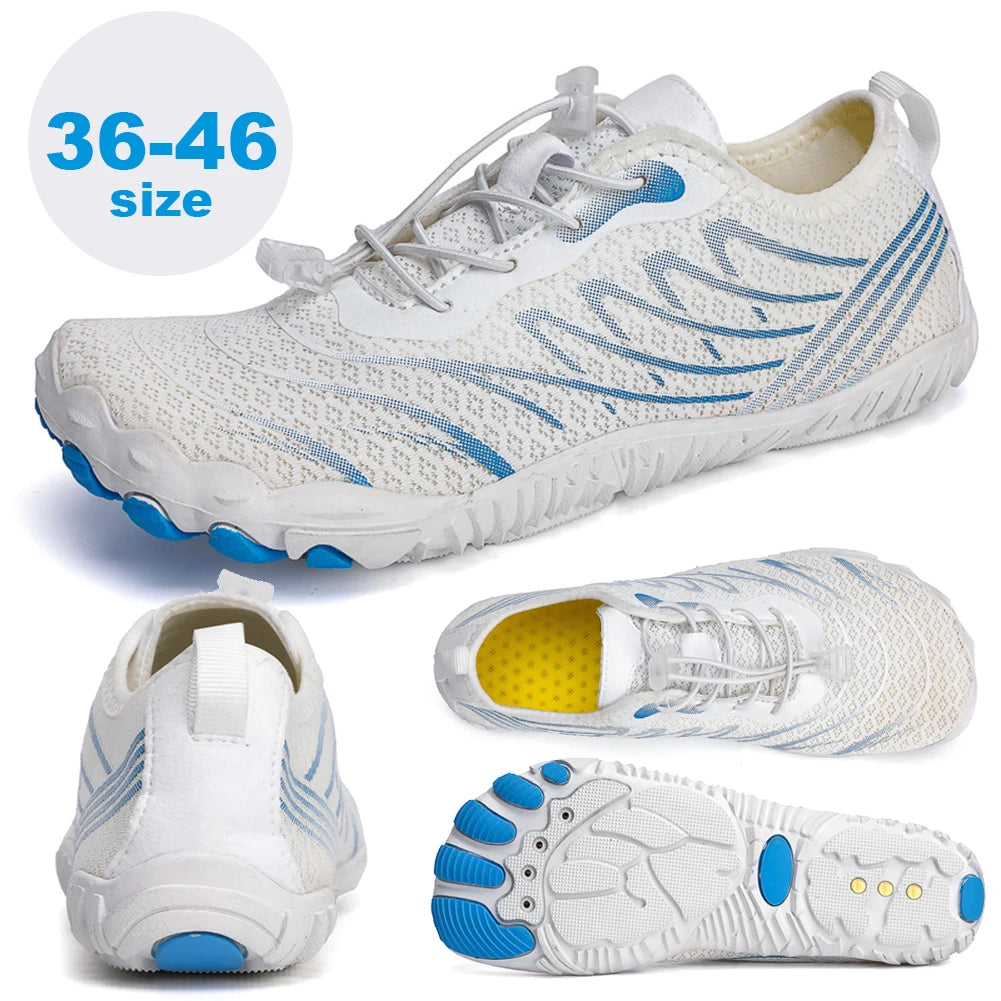 Unisex Aqua Shoes Quick Dry Water Shoes Non Slip Beach Swimming Surfing Shoes Summer Breathable Water Sports Upstream Sneakers