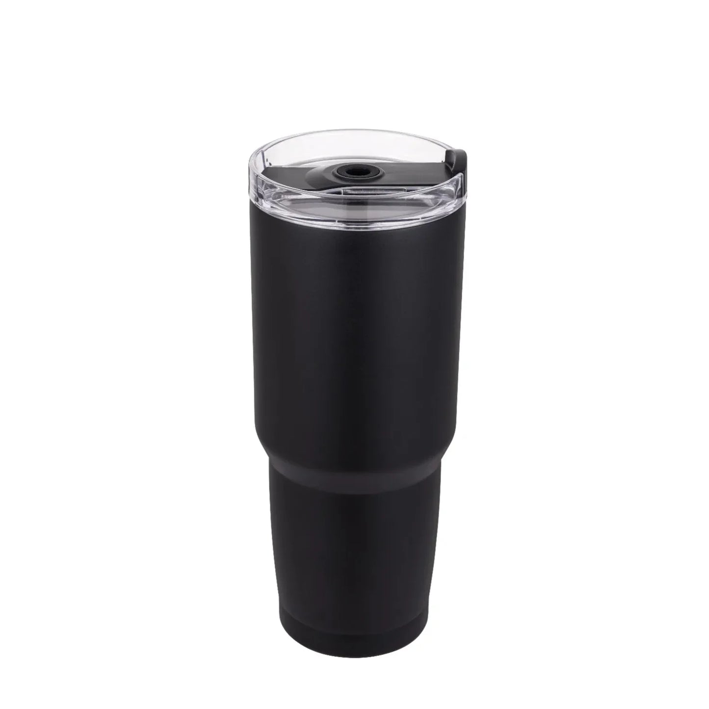 30 fl oz Stainless Steel  Tumbler,  2 in 1 Function Lid, Black Color